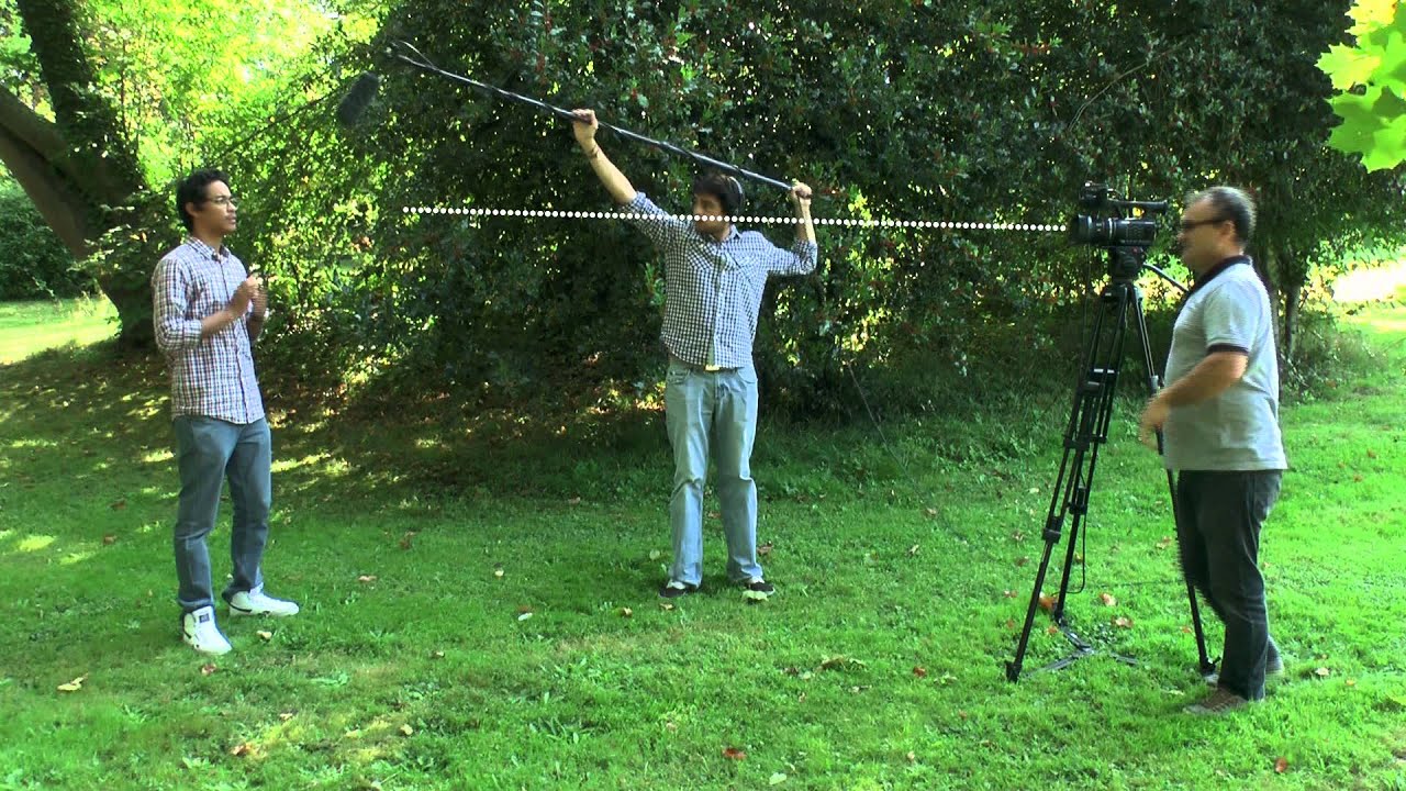 Le tournage d'une interview