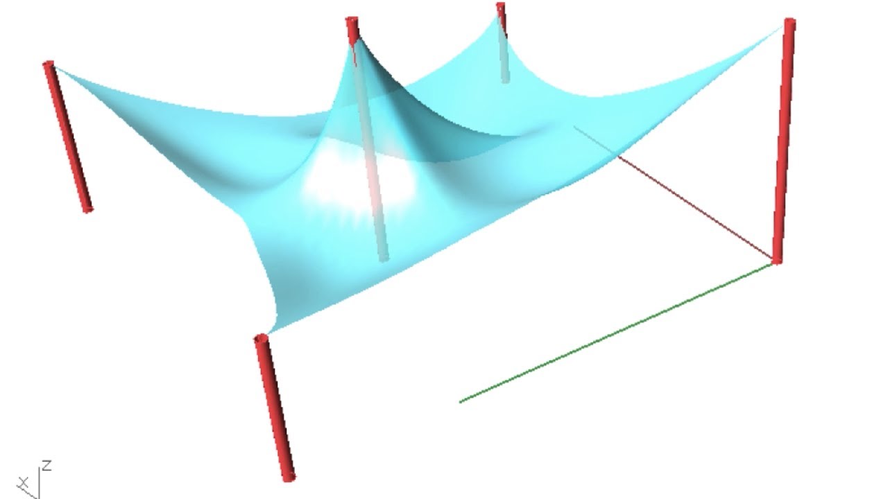 [Grasshopper] 0096 Simple Tent + Kangaroo 2 (Slow ver.)