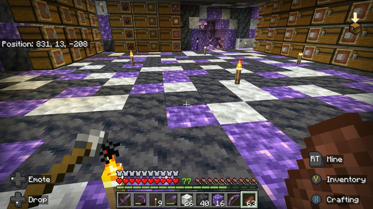 Minecraft Amethyst Storage Room - Bedrock Survival