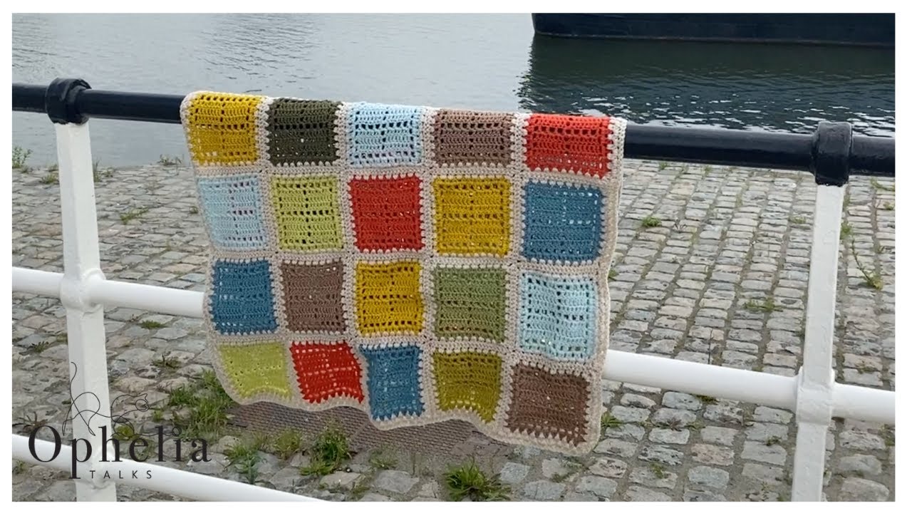 Урок по вязанию квадратного одеяла из контейнера // Harbour Blanket // Ophelia Talks Crochet