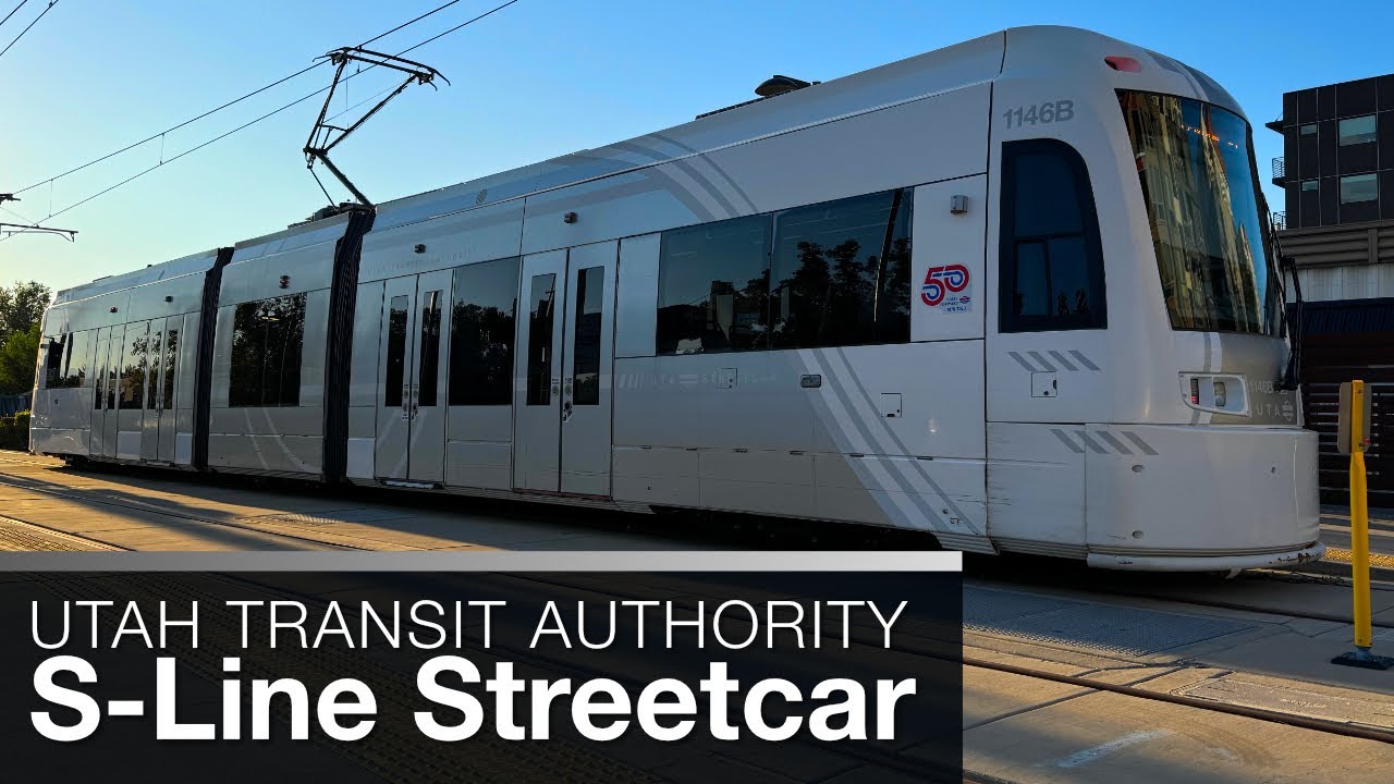 UTA S-Line Streetcar, Utah Transit Authority, Siemens S70, Central Station to Fairmont, Full Ride