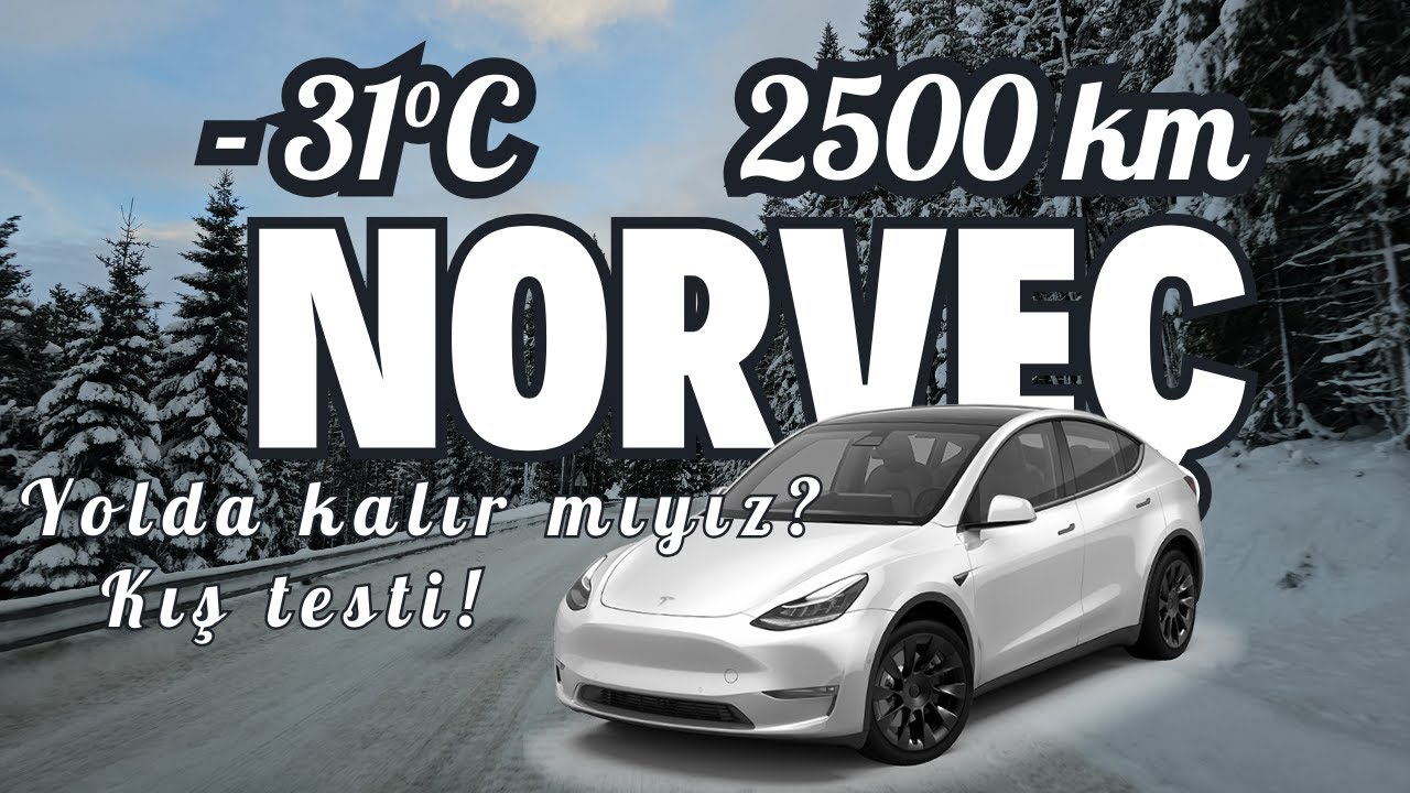 -31DERECEDE ELEKTRİKLİ ARABA YOLDA KALIR MI?-YOLDA NELERLE KARŞILAŞTIK#teslamodely#norveç #vlog#111