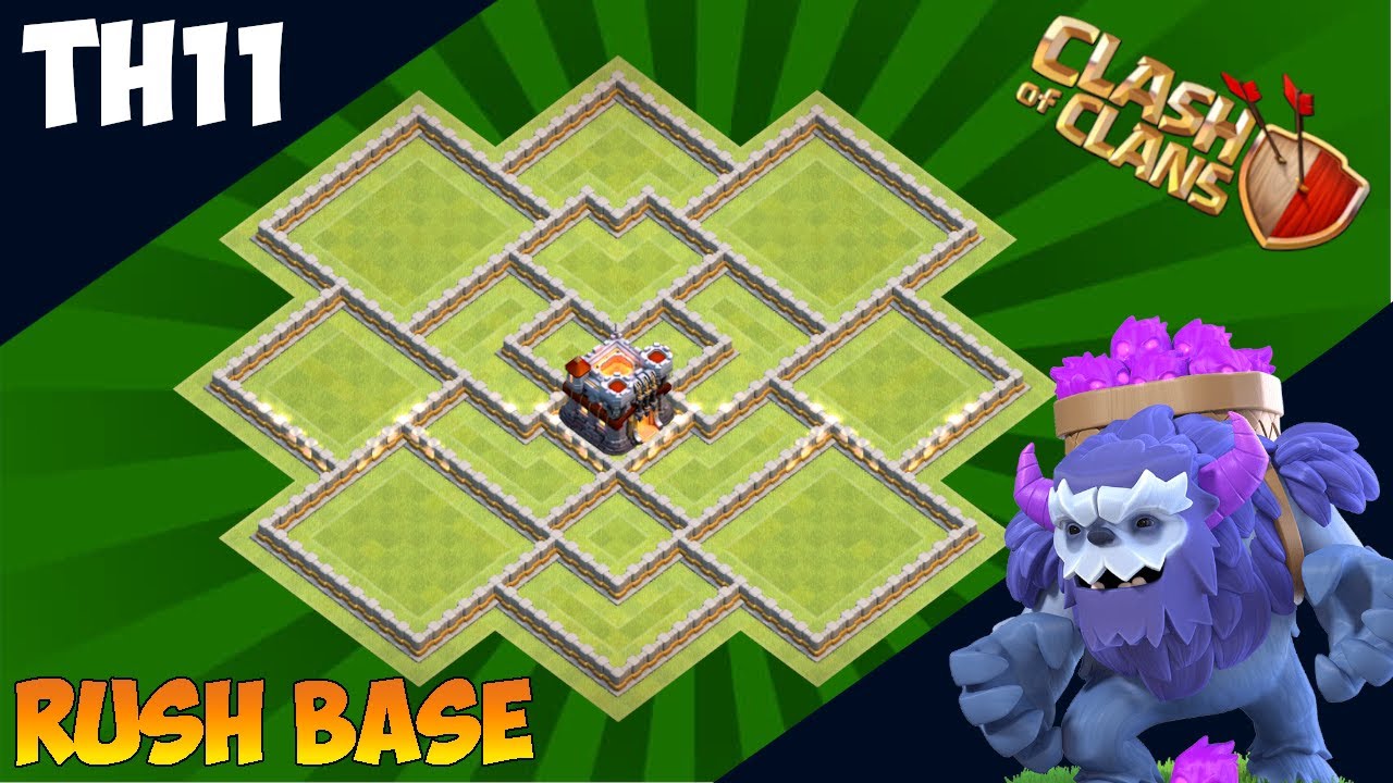 HDV 11 rush ANTI 2 ETOILES avec LIEN | MONTEZ EN TROPHEES | Clash of Clans