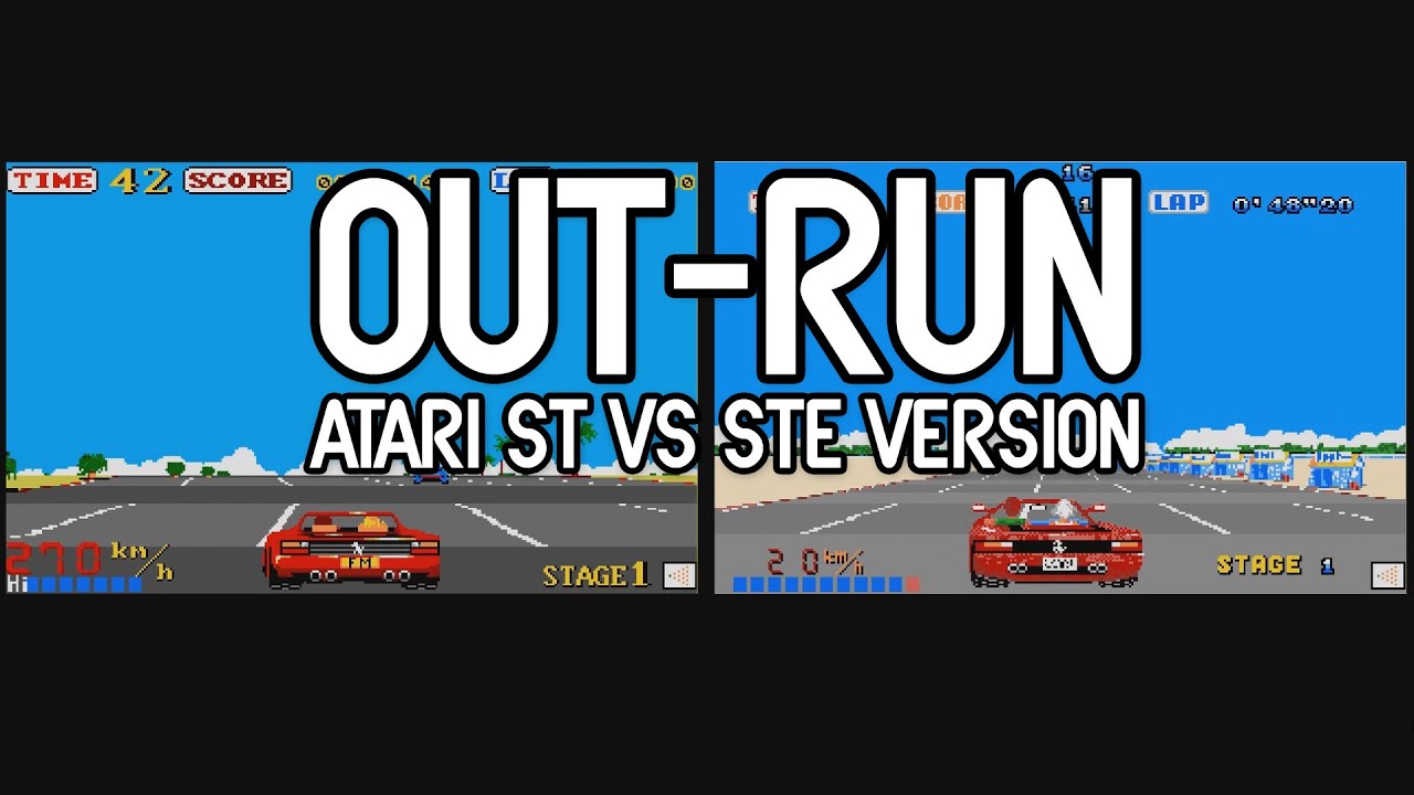 Out-Run Comparison / Atari ST vs STE Version
