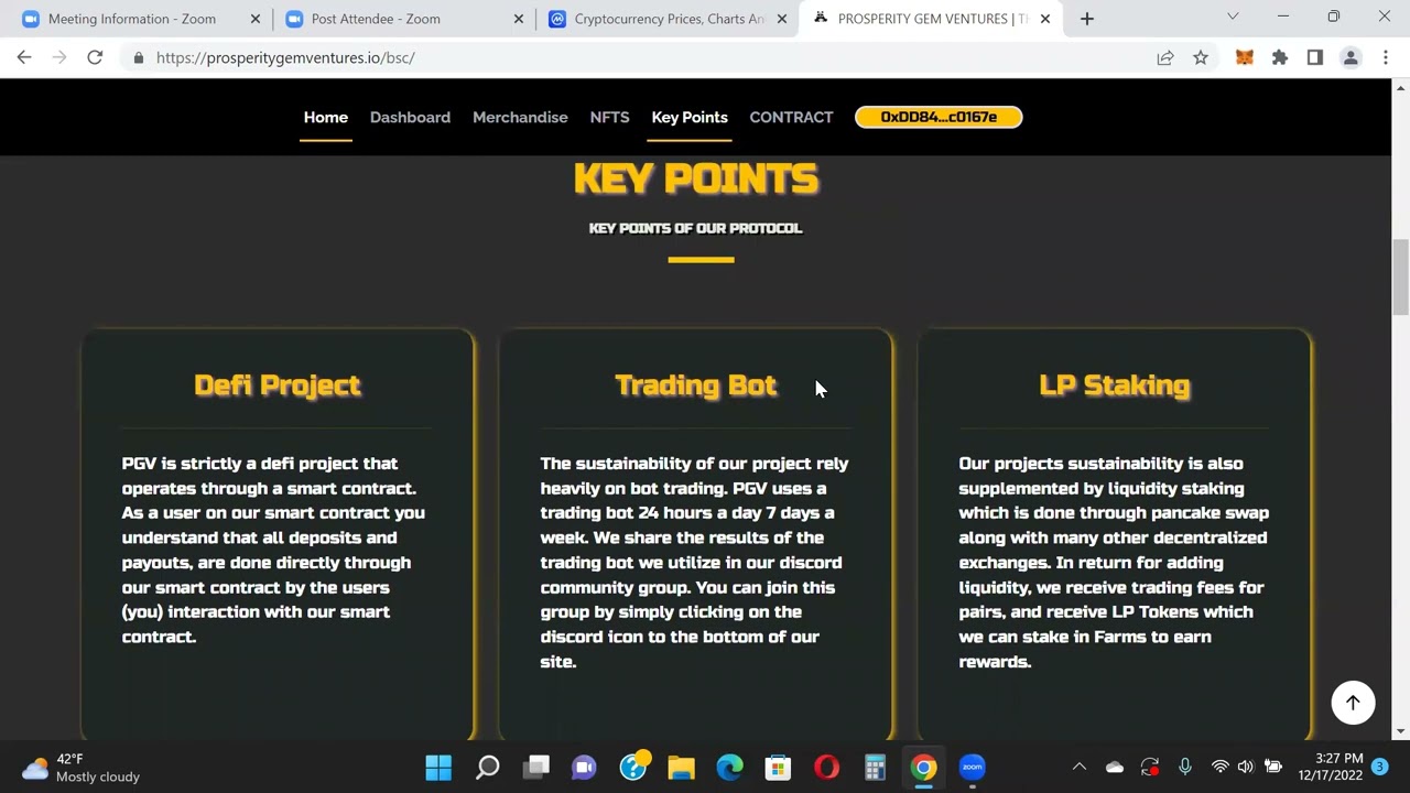 Prosperity Gem Ventures - Earn 2% Daily - Contract Looks Good So Far