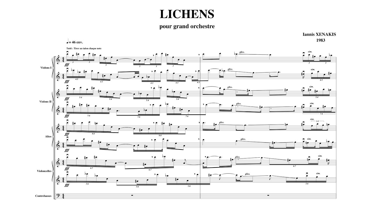 Iannis Xenakis - Lichens (Audio + Full Score)