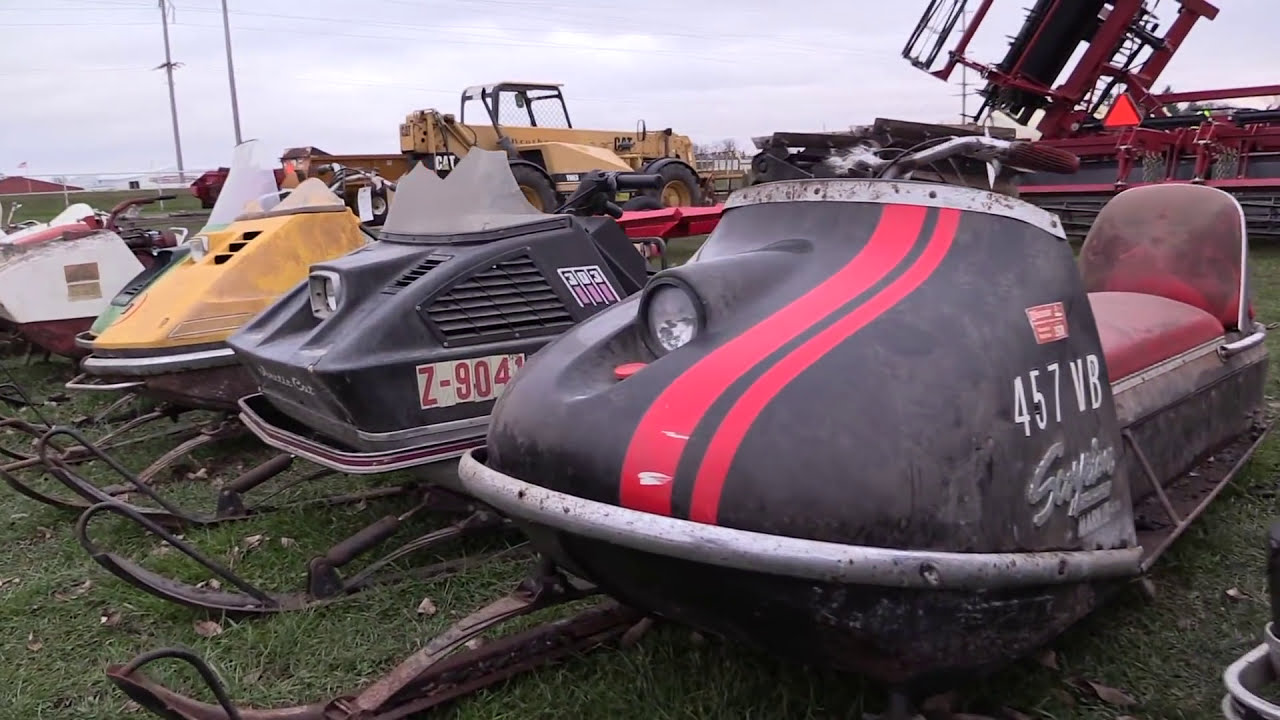Vintage Snowmobile Auction.  Zumbrota, MN.