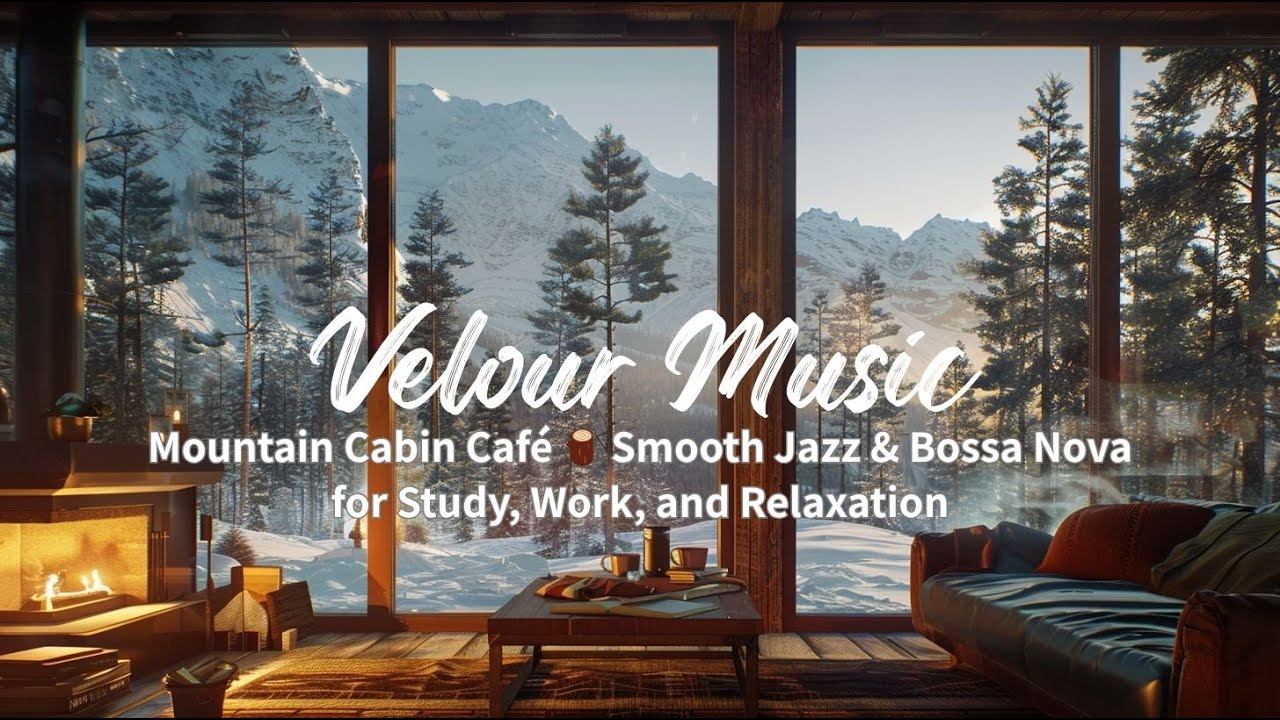 Mountain Cabin Café 🪵 Smooth Jazz & Bossa Nova for Study, Work, and Relaxation