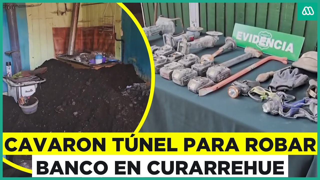 Cavaron un túnel para robar banco en Curarrehue: Imputados fueron descubiertos y detenidos