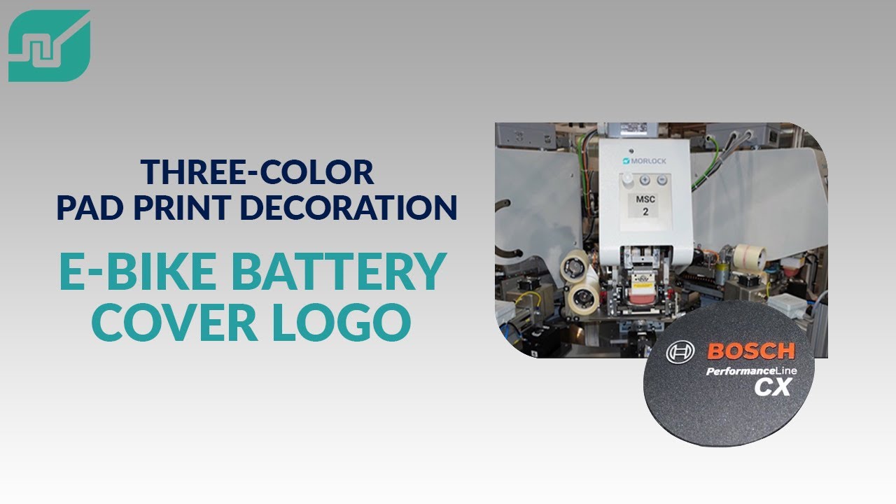 Three-Color Pad Print Decoration: E-Bike Battery Cover Logo