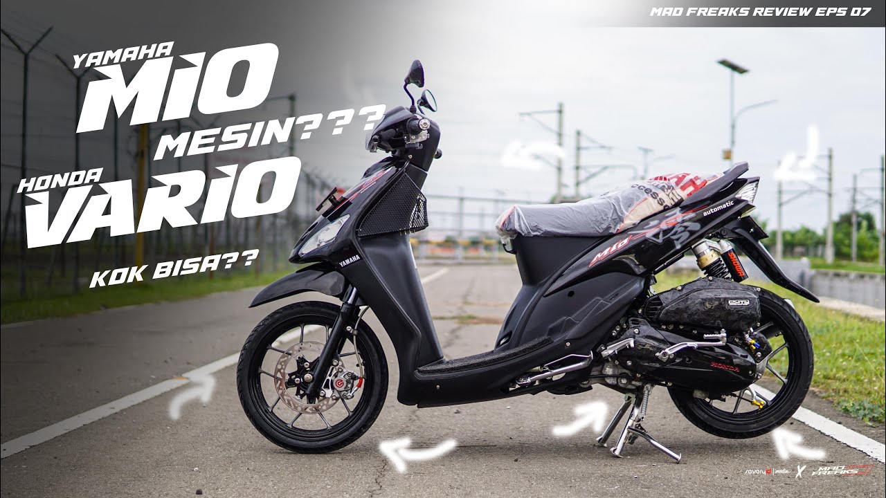 VIRAL !! REVIEW YAMAHA MIO MESIN HONDA VARIO - Mad Review Episode 07