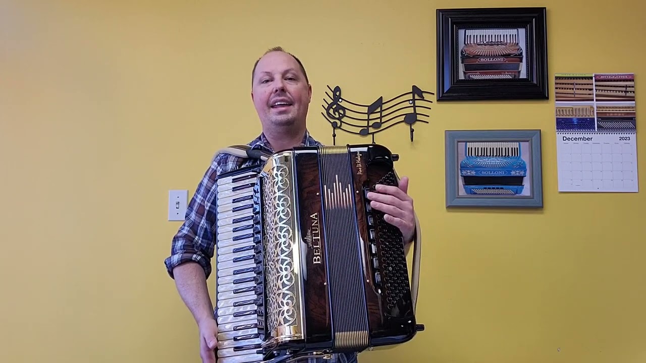 (SOLD!) - Beltuna Prestige IV - Special Edition Pino Di Modugno Walnut Root (Carnegie Accordion)