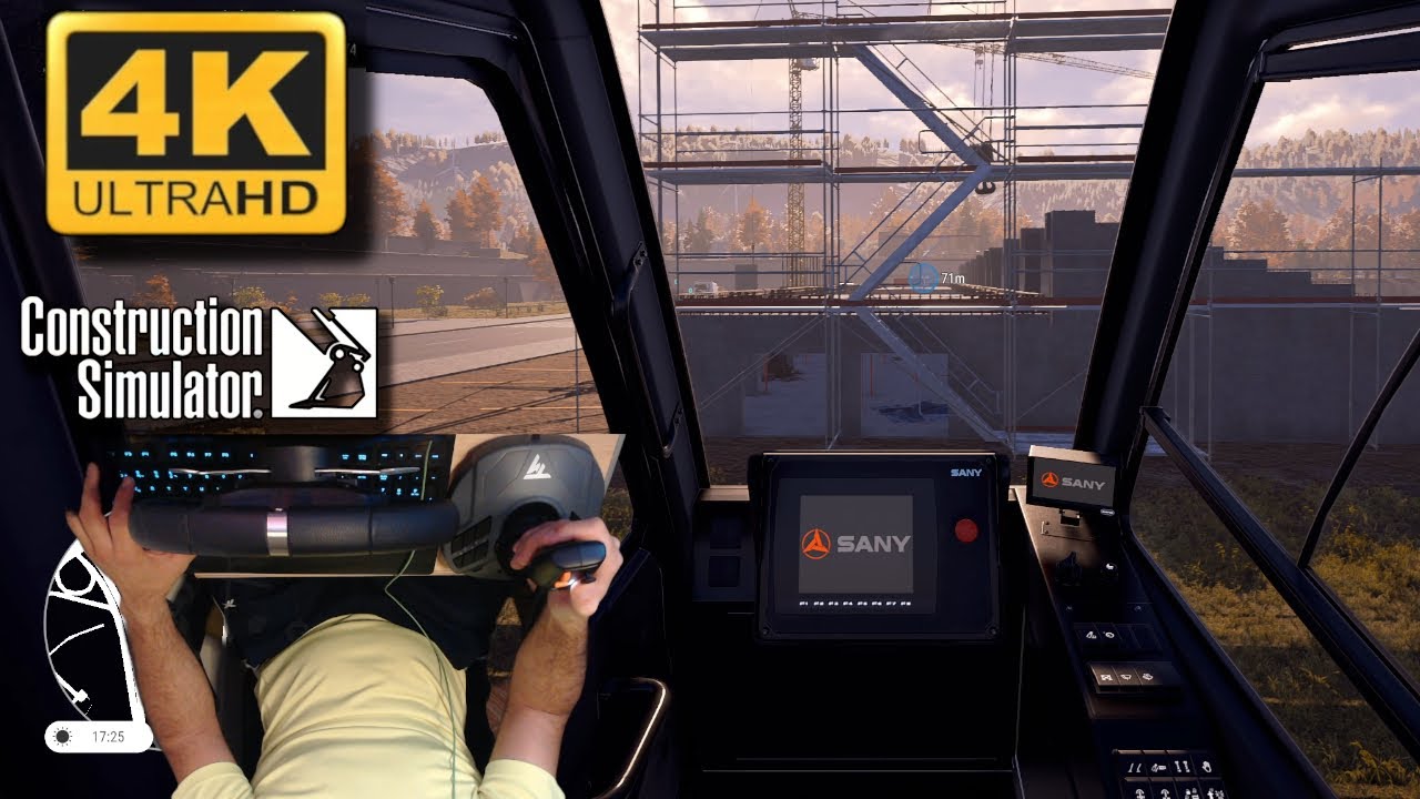 Caos en el Tráfico y Grúa Gigante SANY SAC4500 en Acción  Construction Simulator