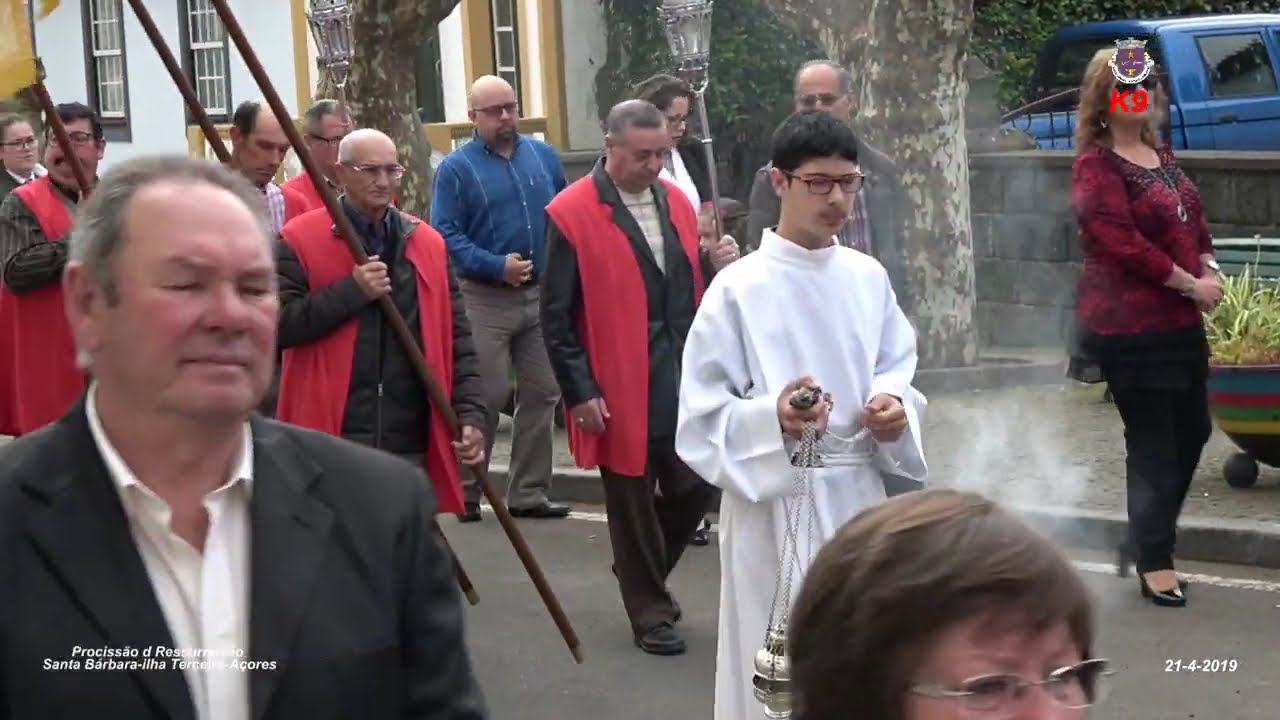 Procissão da Ressurreição 21-4-2019 - Santa Barbara-ilha Terceira-Açores