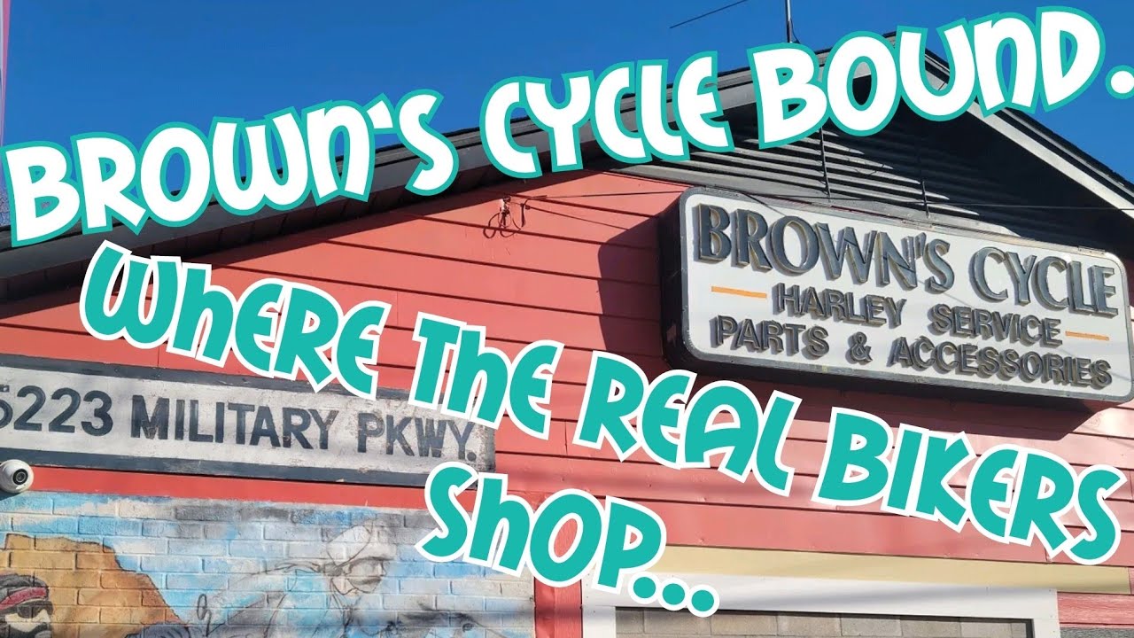Brown’s Cycles bound. Where the real bikers shop…