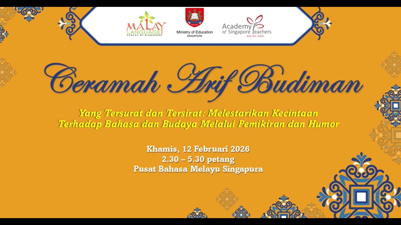 Ceramah Arif Budiman 22 (2026) - Penyampaian Ucaptama Encik Husin Saaban - 12 Feb 2026