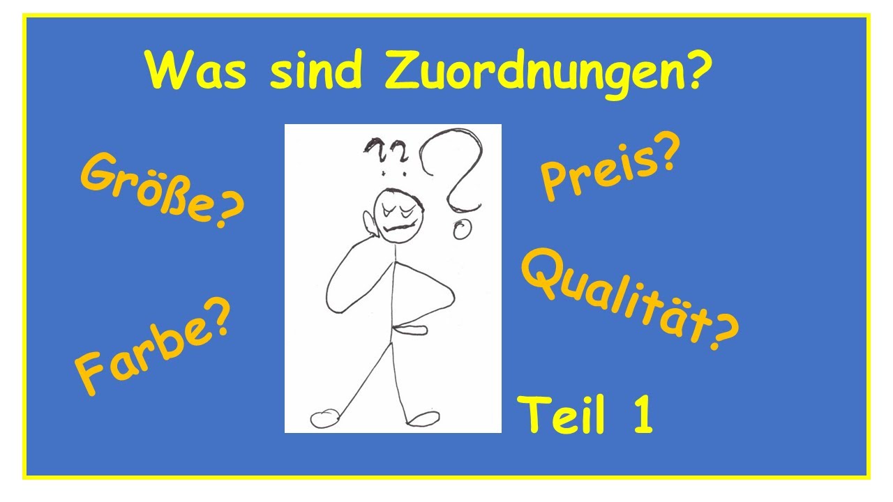 Was sind Zuordnungen? Wie werden sie in der Mathematik anschaulich dargestellt? - Teil 1 Einf&uuml;hrung