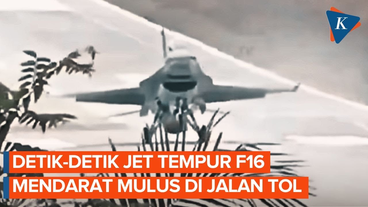 Detik-Detik Jet Tempur F-16 dan Super Tucano TNI AU Mendarat Mulus di Jalan Tol Trans Sumatera