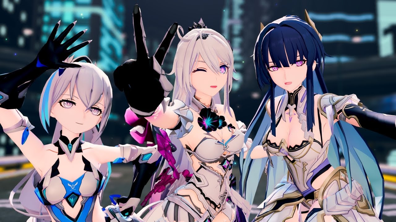 【MMD】WAVE【Honkai impact 3 (崩壞3rd) 琪亞娜 Kiana Finality、雷電芽衣 Mei Origin、布洛妮婭 Bronya Truth】