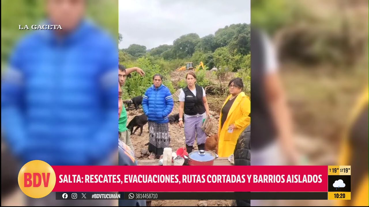 Temporal en el norte argentino: intensas lluvias afectan Jujuy, Salta, Santiago del Estero y Tucumán