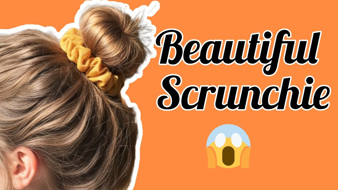 💥Goldan scrunchie. 🎀How to make scrunchie? Bow nanava gharich tehi free madhe. 🧵scrunchie making.