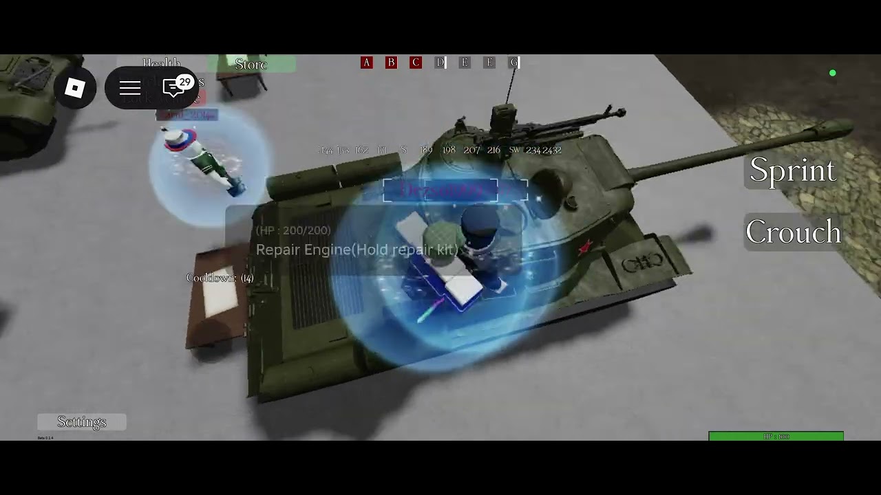 Realistic tank driving #roblox