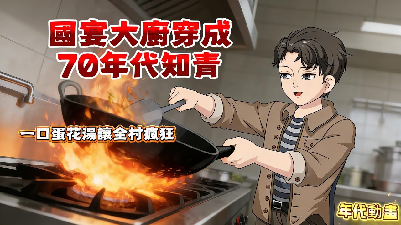 年代動畫丨《國宴大廚穿成70年代知青》國宴大廚穿越年代文！知青改造食堂，一碗菌湯征服全村