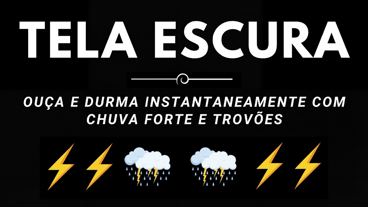 Alivie o Estresse para que Você possa Dormir Instantaneamente com Chuva Forte e Trovões Poderosos #2