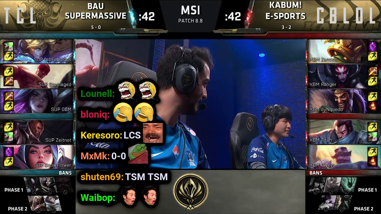 SUP vs KBM | 2018 MSI Play-In Day 4 | Twitch VOD with Chat