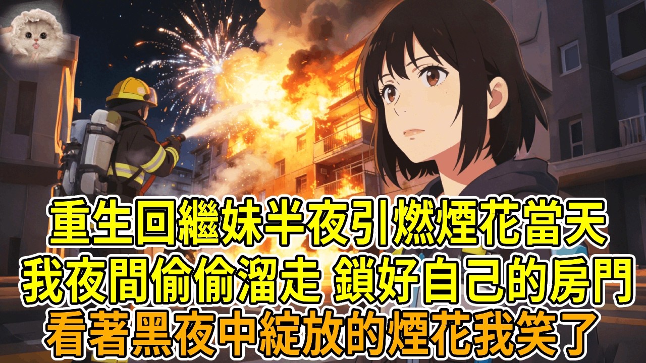 上一世，繼妹在家私藏大量煙花爆竹，半夜意外引爆整棟樓起火，我為救她被燒成重傷，她卻對消防說煙花是我的，爸媽還替繼妹做證人。我含冤入獄病死牢中。再睜眼，我夜間偷偷溜走，鎖好自己的房門，看著黑夜中綻放的煙
