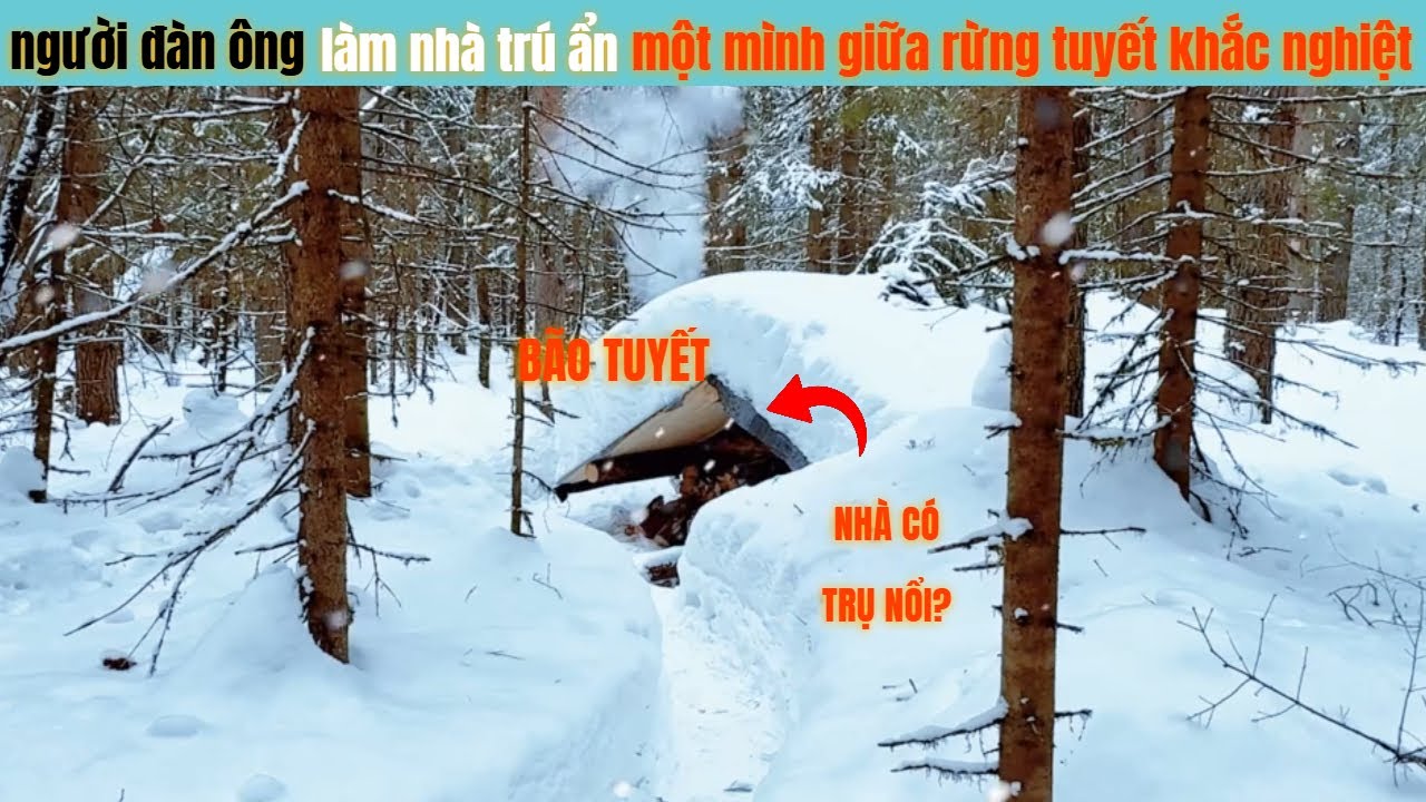 Thử Thách Sinh Tồn Nơi Hoang Dã Một Mình Dựng Nhà Gỗ Làm Hầm Trữ Thực Phẩm Quá Đỉnh!