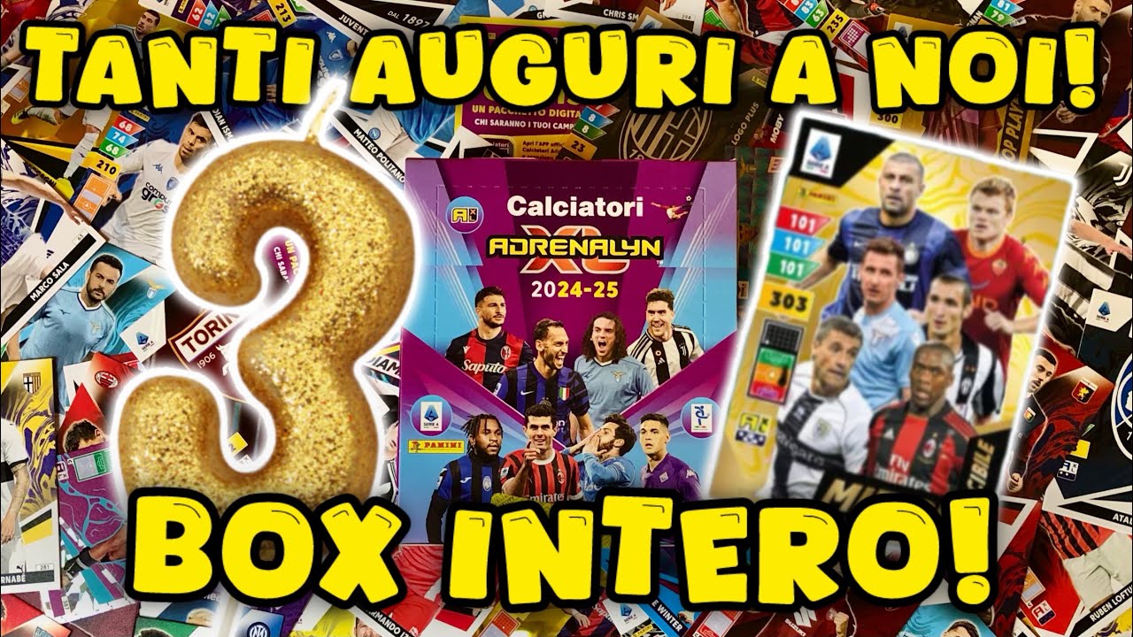 APRO UN BOX INTERO ADRENALYN 2024-25 PER FESTEGGIARE I 3 ANNI DEL CANALE! 🍰 @PaniniItalia