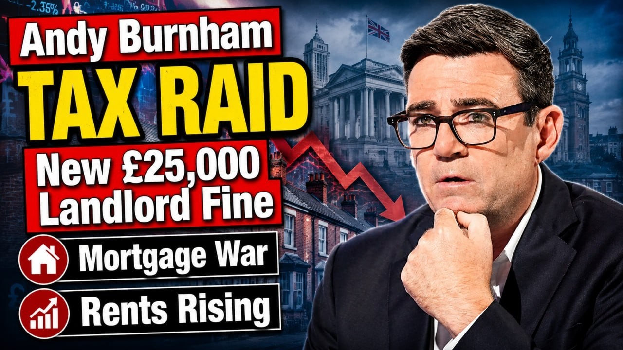 Property News - Andy Burnham TAX Raid - New &pound;25,000 Landlord Fine - Mortgage War - Rents Rising