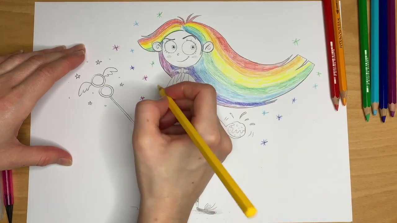 Rainbow Grey Draw Along with Laura Ellen Anderson