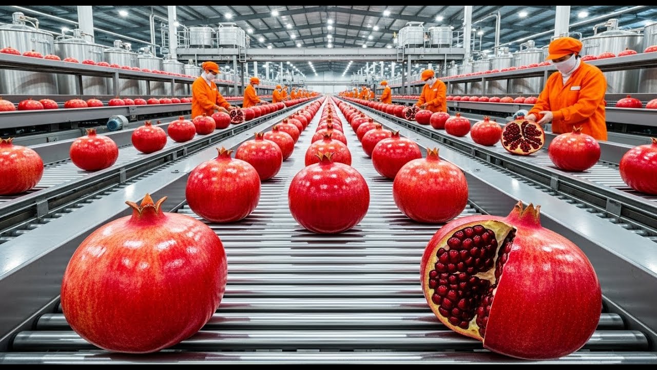 Inside a Modern Pomegranate Factory From Farm to Delicious Drink The Whole Process