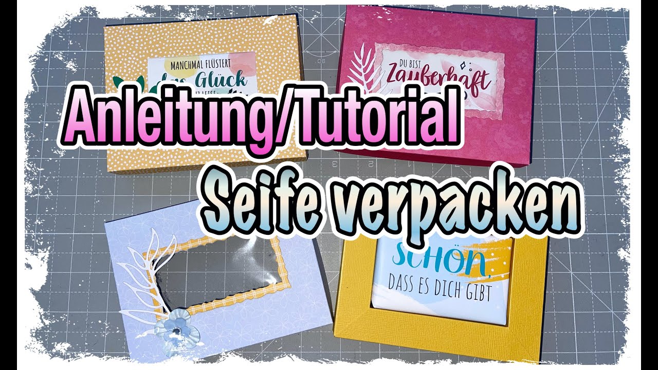 Anleitung/Tutorial Seife verpacken, Verpackung basteln, Shadowbox, Fensterbox, DIY