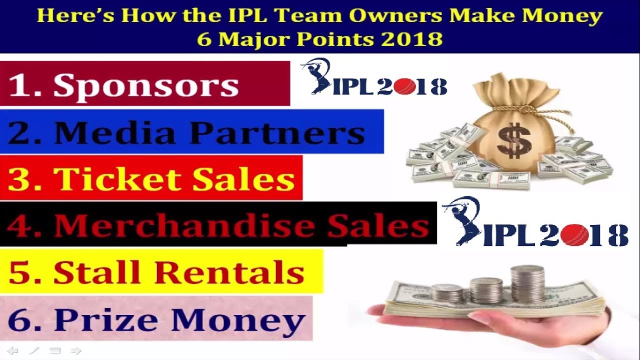 Here&rsquo;s How the IPL Team Owners Make Money 6 Major Points 2018