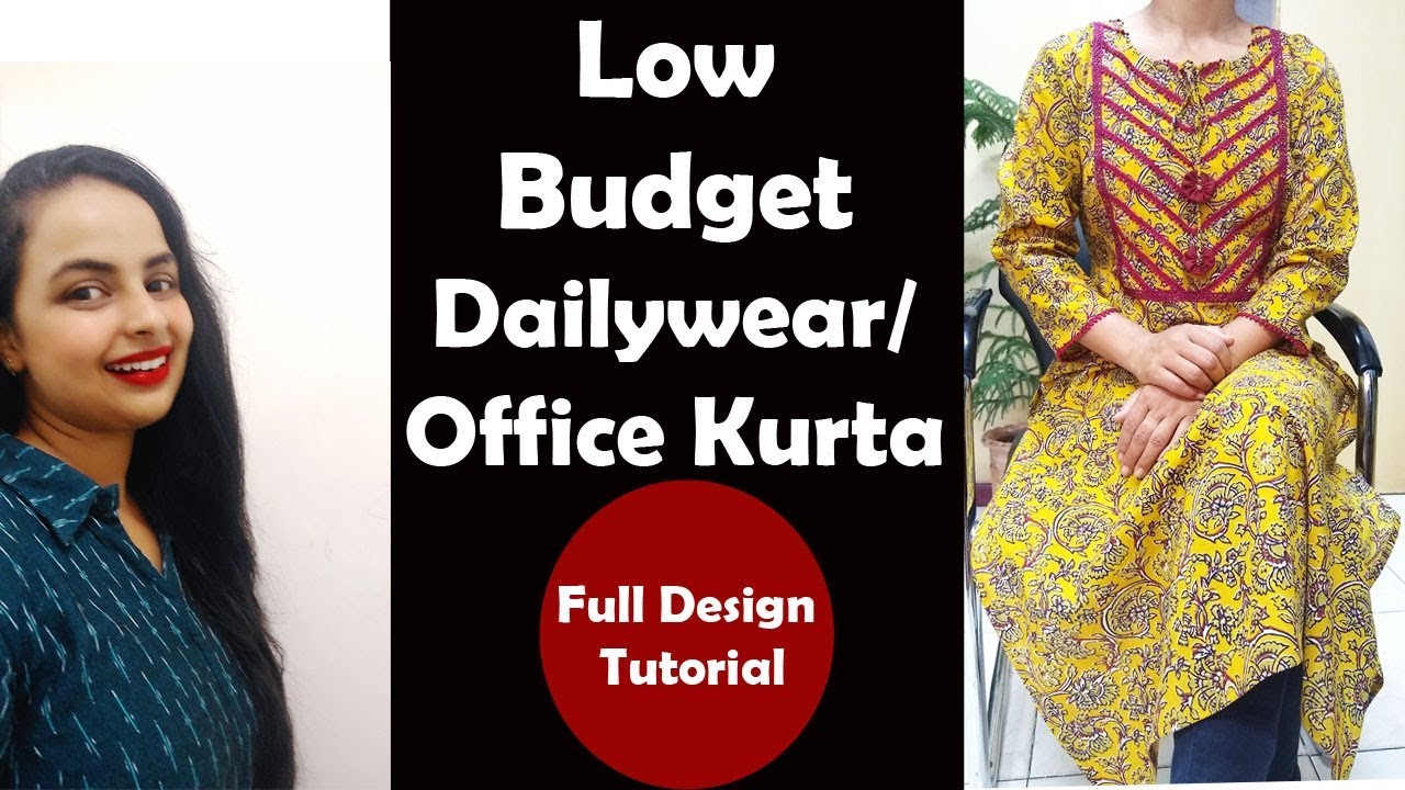 Turn printed fabric into Designer Kurta| Full details and Tutorial| In Hindi|English subtitles