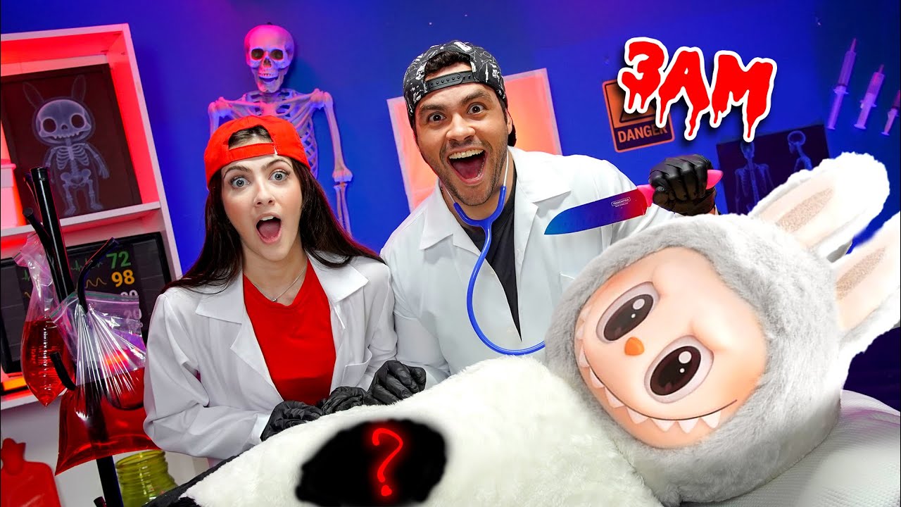 ABRIMOS UM LABUBU GIGANTE &Agrave;S 3 DA MANH&Atilde;!! ( o que tem dentro ? )