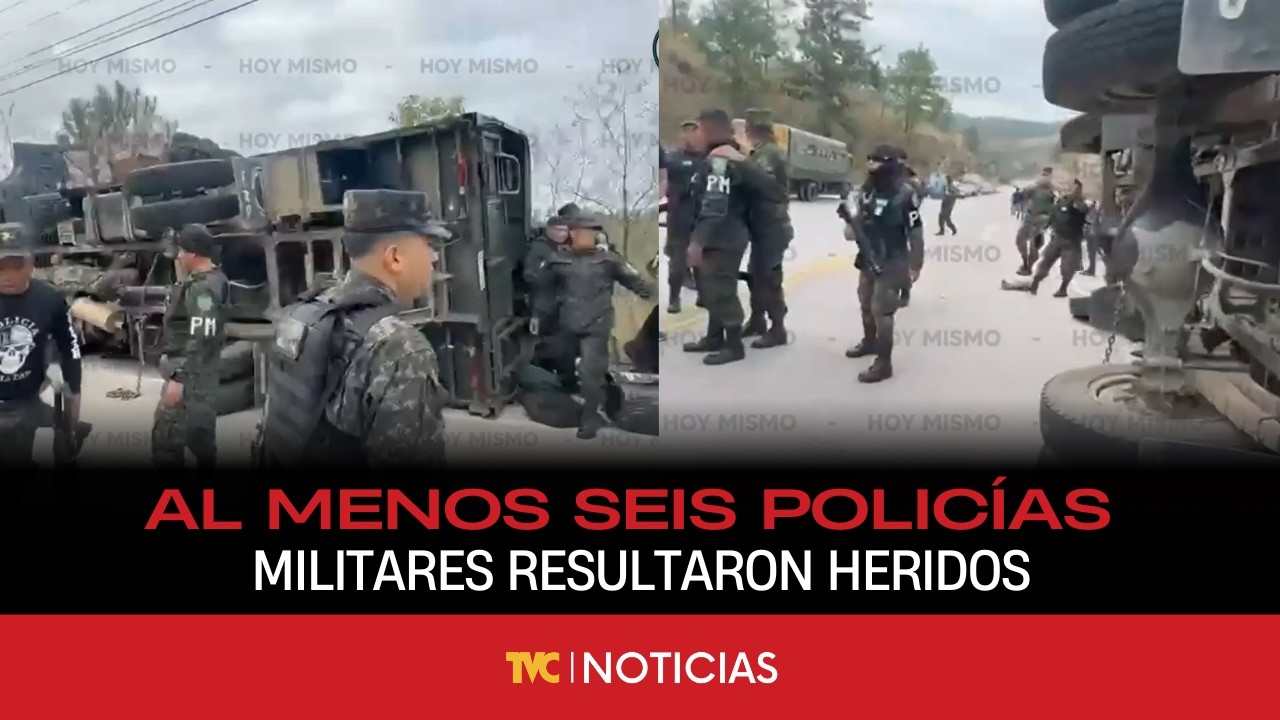 Al menos seis policías militares resultaron heridos tras el accidente de un camión militar