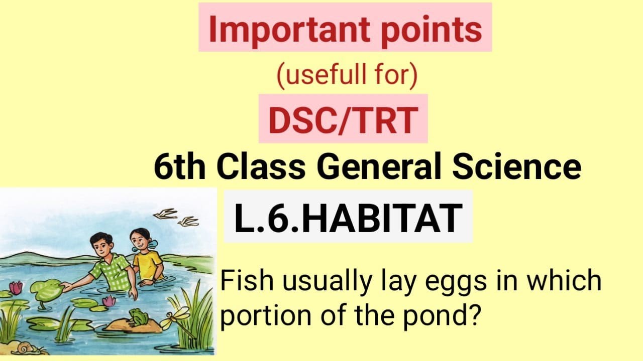 HABITAT Lesson | DSC/TRT preparation | 6th class General science | Important bits | Quick Revision  