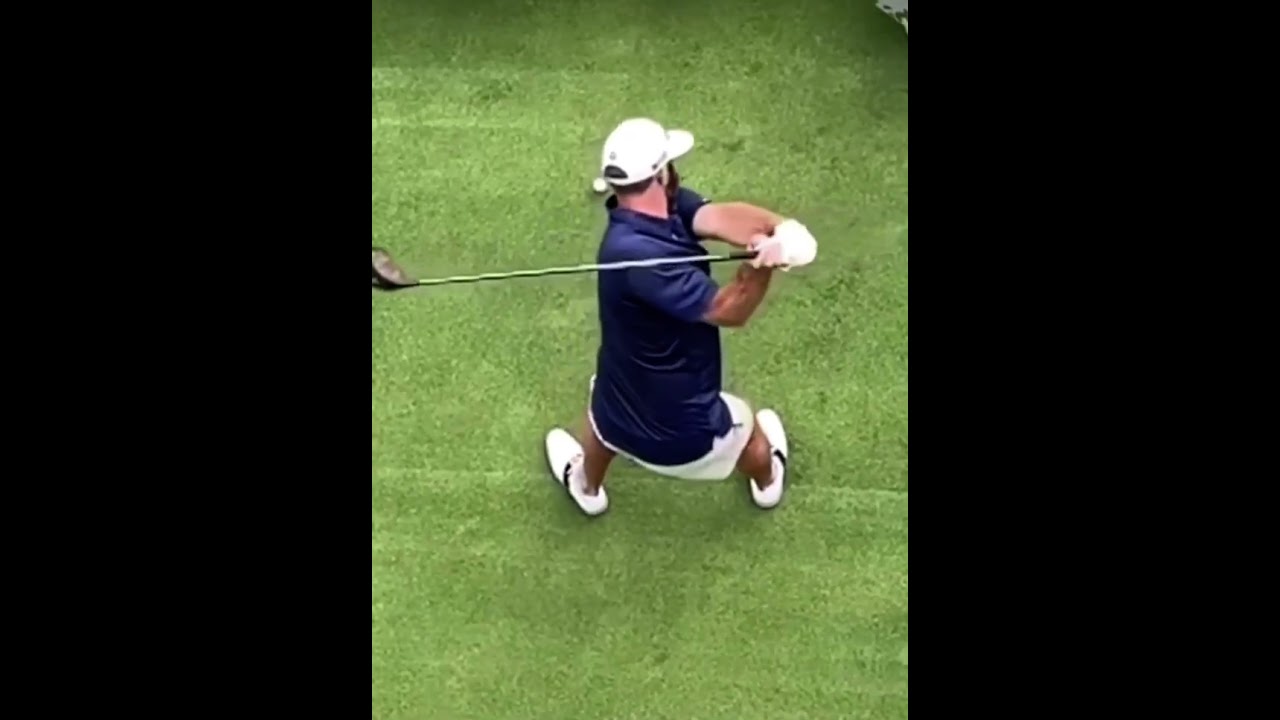 Dustin Johnson (slow motion golf swing) 
