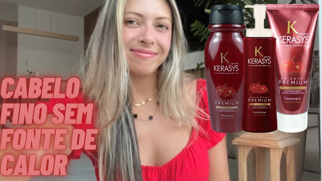 Resenha KERASYS Oriental Premium Red Camélia Oil Ex (nova fórmula) no cabelo fino e loiro🌹