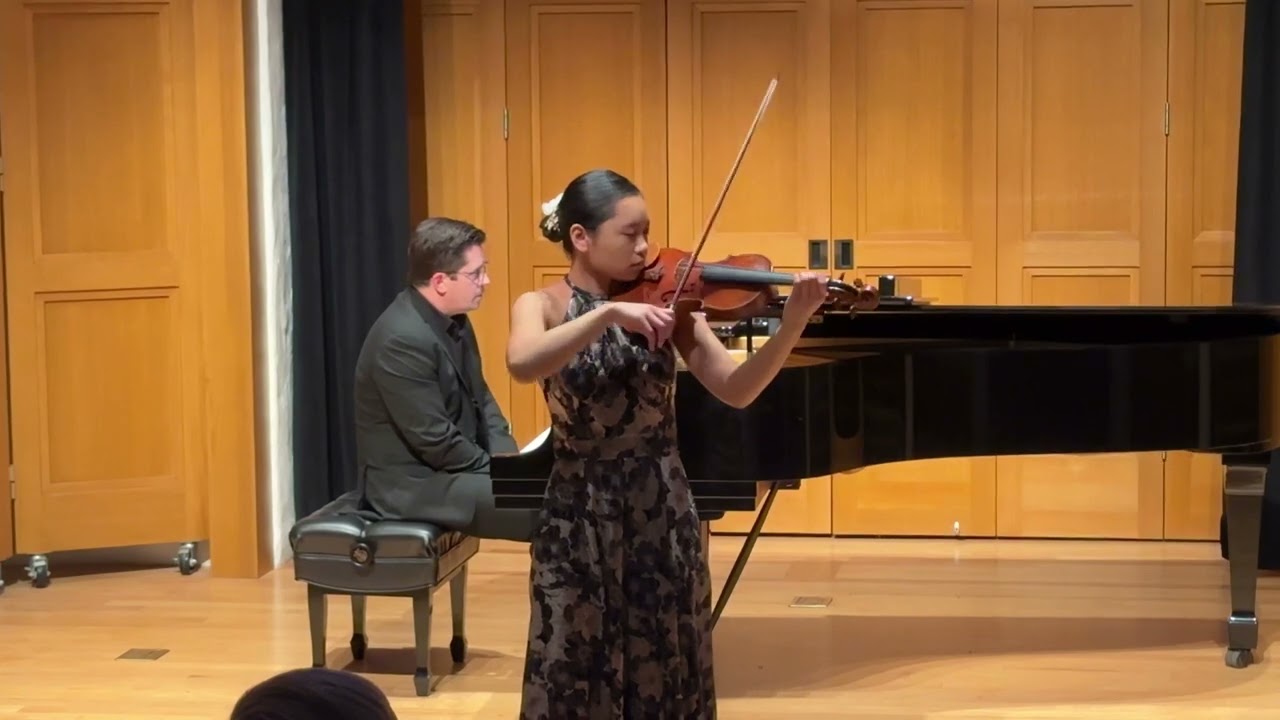 Nichole Aye plays Mendelssohn Concerto In E Minor during Eaton Fire Benefit Concert