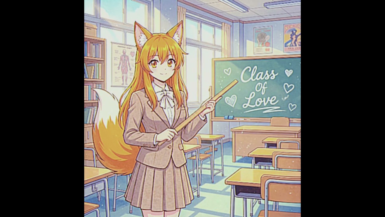 Cosmic Kitsune - Class of Love 🌌 (Future Funk / 80s City Pop) [AI Idol]