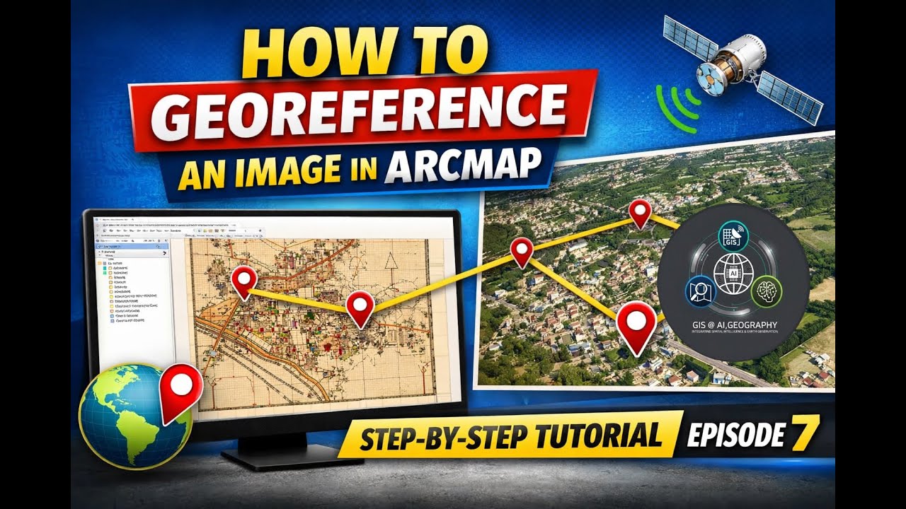 How to Georeference an Image in ArcMap | Step-by-Step Tutorial I Episode 7  #arcgis
