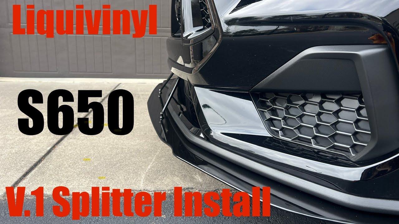 LIQUIVINYL V.1 Splitter w/ rods Install on Mustang | S650