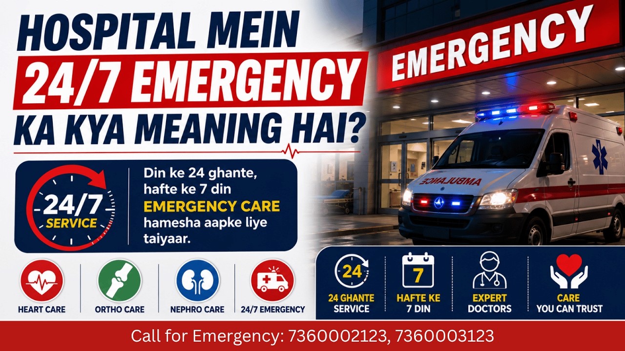 Hospital Mein 24/7 Emergency Ka Kya Meaning Hai? Margdarshan Hospital Kankarbagh I Health Tips