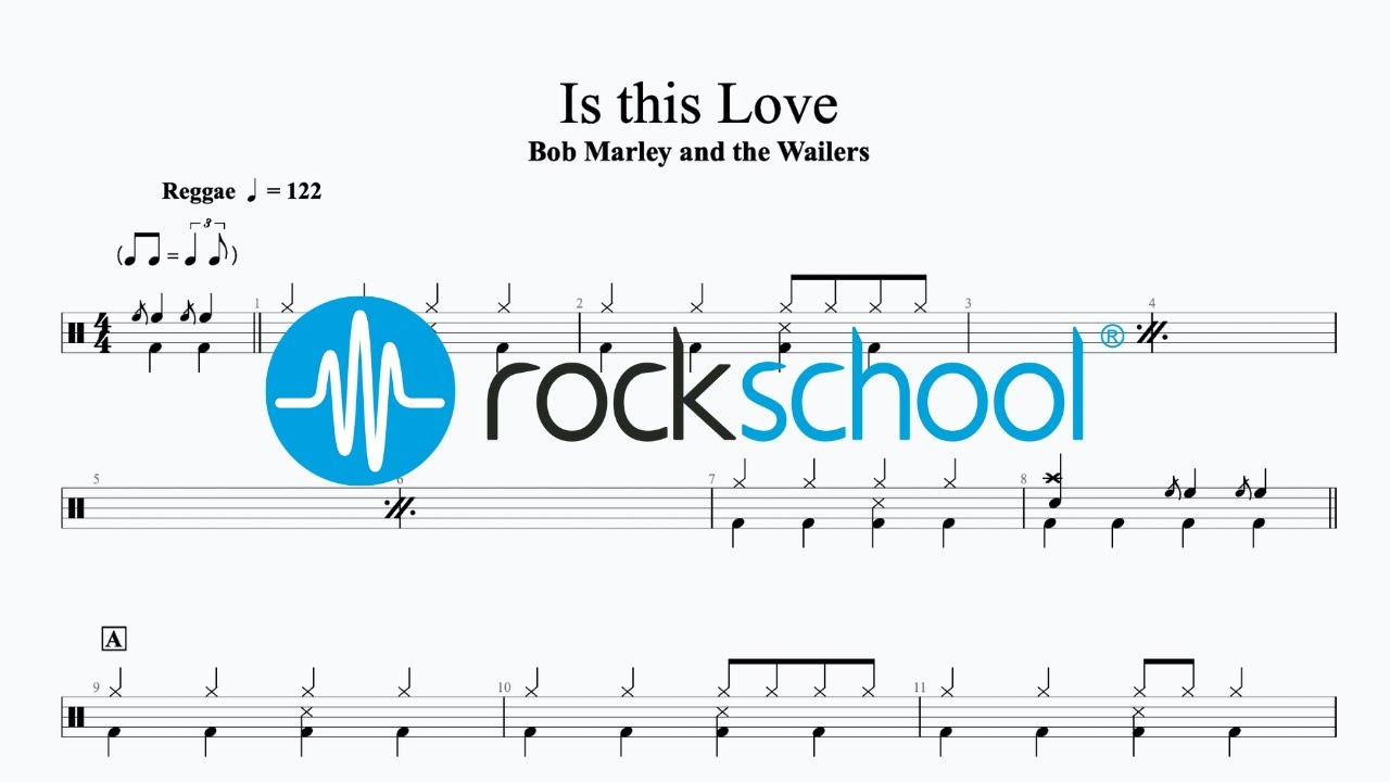 Is This Love - Bob Marley and the Wailers, Rockschool 2024 Drums Grade 3
