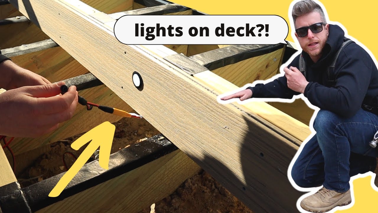RIVERFRONT BACKYARD BUILD Pt 6 - Deck Sleeper System and Deck Lighting